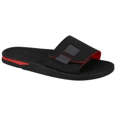 Imagem de Chinelo Masculino Slide Massageador Preto Vermelho BR Sport 2254.104