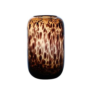 Imagem de Vaso Decoração de vaso de vidro leopardo âmbar para casa Designer de casa Decoração suave Hidroponia Vaso de flores(Grande)