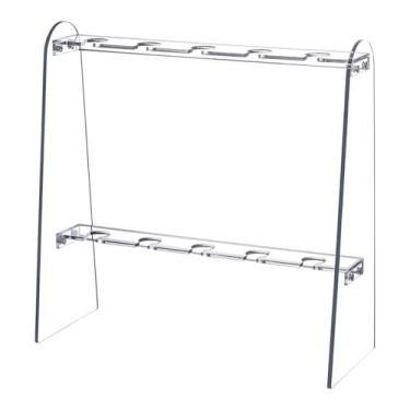 Imagem de FytStycale Champagne Glass Holder Stemware Tower Shelf Champagne Flute Glass Stand 2 camadas para casa