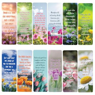 Imagem de NewEights Marcadores bíblicos sobre como viver a vida com propósito (pacote com 12) – Conjunto de cartas motivacionais diárias – Conjunto de cortadores de página de livro – Ideal para presentes de