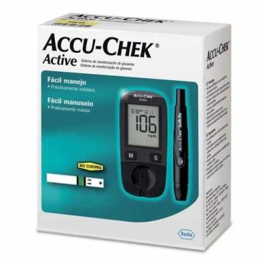 Imagem de Kit Accu-Chek Active Medidor + Lancetador + 10 Lancetas + 10 Tiras - R
