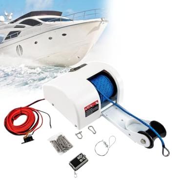 Imagem de CHONGHAN Guincho De âNcora EléTrico De 45 Libras, Kit De Guincho De âNcora Marinho EléTrico De 45 Libras E 12 V Com Controle Remoto Com Corda De âNcora Pré-Enrolada De 100 Metros Para Barco De Pesca