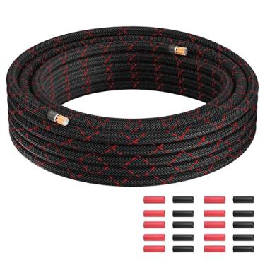 Imagem de Fio de calibre 8 1,5 m, fio primário automotivo de energia ou aterramento, cabo de bateria, revestimento trançado de nylon, alumínio revestido de cobre, amplificador de áudio automotivo trailer