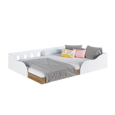 Imagem de Cama Montessoriana Infantil Casal com Proteção Lateral CM6140 190x140c