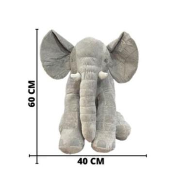 Imagem de Almofada Elefante Pelúcia 60cm Travesseiro Bebê Antialérgico - Toy Kin