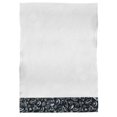 Imagem de Pano de Prato Algodão Personalizado Com Barrado Estampado Alta Absorçã