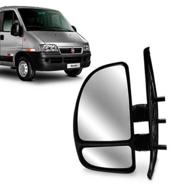 Imagem de Retrovisor Manual Ducato Boxer Jumper 03 a 14 Lado Esquerdo Motorista 