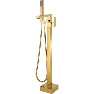 Imagem de Misturador para banheira Monocomando de Piso Santa Maria pingoo.casa - Dourado