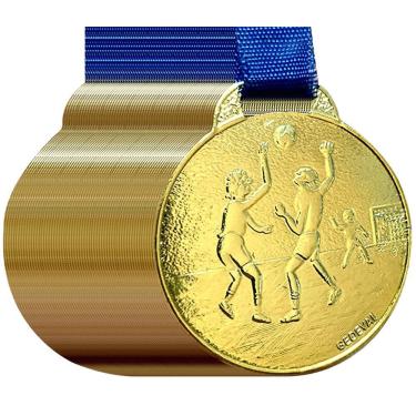 Imagem de Lote 60 Medalhas Evento Campeonato Handebol 3,5cm Escola Top ouro