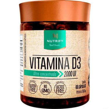 Imagem de Vitamina D3 Ultra Concentrada 2000 Ui 60 Cáps - Nutrify