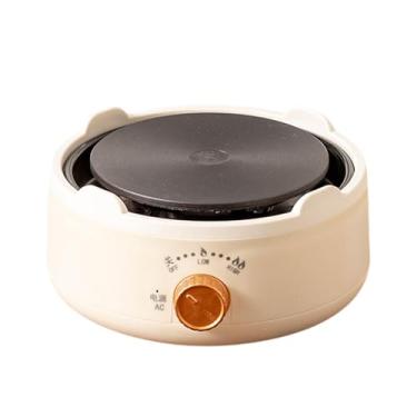 Imagem de Bothyi Mini prato quente, fogão elétrico de fogão versátil de cozinha portátil portátil para home piqueniz, Bege Branco