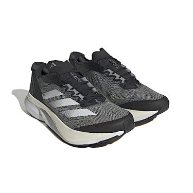 Imagem de adidas Tênis masculino Adizero Boston 12, Preto/Branco/Carbono, 13 Wide