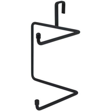 Imagem de Suporte Papel Higiênico Horizontal Curvy Preto Em Aço Bel - BEL FIX