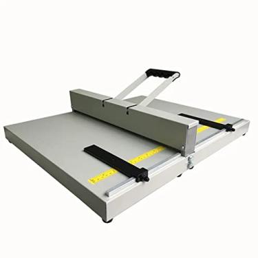 Imagem de Máquina dobrável manual, máquina dobradora de papel de pontuação de 350 mm, com régua de posicionamento, encadernação profissional de apresentações e documentos, para cartões de felicitações,