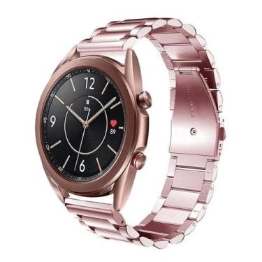 Imagem de Pulseira De Aço Para Galaxy Watch 3 41mm -Pink Rose - T-Shirck