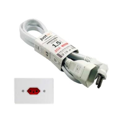 Imagem de Extensão 20A 1,5m Microondas, Forno, AirFrier com Tomada de parede 20A