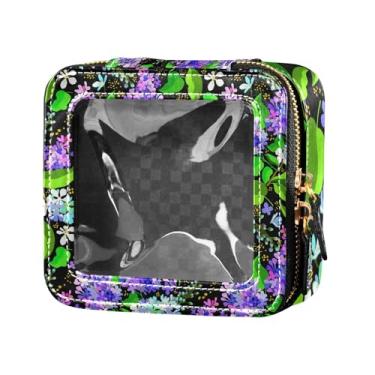 Imagem de Fitrendlovey Bolsa organizadora de maquiagem com grande claraboia e zíper estojo cosmético portátil para cuidados com a pele e itens essenciais de viagem, T3, one size