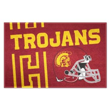 Imagem de FANMATS Tapete para iniciantes 18777 Southern California Trojans - 48,2 cm x 76,2 cm | Tapete para decoração de casa para fãs de esportes e design uniforme de tapete para viagem
