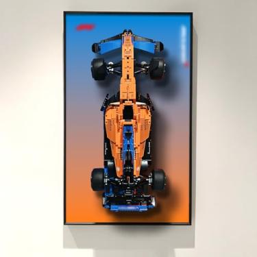 Imagem de WETCEAOM Painel De Exposição Para Réplica Carro Corrida Lego Technic 42141 Mclaren Fórmula 1 2022, Tamanho: 19,7 X 31,5 Pol., Ideias Presente Fãs Suporte Parede Carros Lego, Compatível Com F1 (Sem M