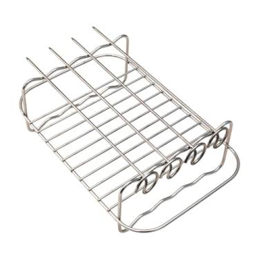 Imagem de Fenteer Air Fryer Rack Air Fryer Acessórios Substituição de dupla camada de camada multiuso