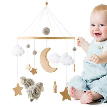 Imagem de Móbile para Berço Infantil - Pendente para Berçario e Carrinho de Bebê - Móbile Interativo Calmante Estilo Bohemiano para Quarto, Carrinho, Cama e Brincadeiras 0-3 Meses