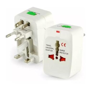 Imagem de Kit 2 Adaptador Tomada Plug Universal Eua Europa Uk Usa Asia 150 Países Viagem Bivolt - VINWER