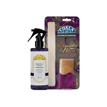 Imagem de Kit Coala Odorizante de Ambientes – Spray Home Tecidos 260ml + Difusor de Aromas 100ml | Orquídea Negra para Casa e Tecidos