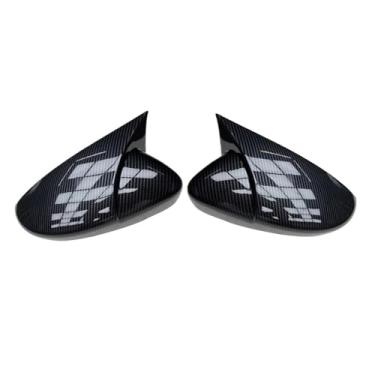 Imagem de Capas para espelho retrovisor lateral, compatíveis com VW JETTA MK6, Passat B7, Scirocco, Beetle CC EOS(Carbon pattern)
