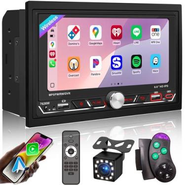 Imagem de Estéreo de carro Plixify Wireless Apple CarPlay/Android Auto 6.8"