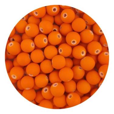 Imagem de Miçanga Emborrachada 8mm 200un p/ Montar Pulseira Infantil Terço Brinc