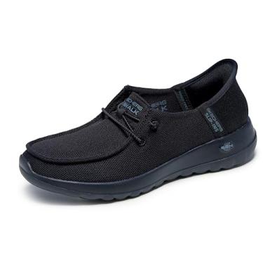 Imagem de Skechers Tênis feminino sem cadarço Go Walk Joy Moc Toe casual, Preto/preto, 38