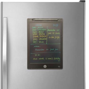 Imagem de Quadro magnético apagável a seco para geladeira, bloco magnético, LCD para escrita, quadro-negro, supermercado, geladeira, quadro branco, bloco de notas digital, centro de mensagens, 25,4 x 17 cm