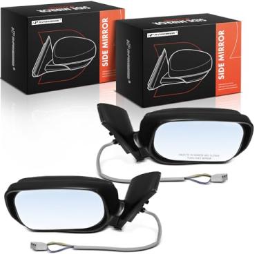 Imagem de A-Premium Par (2) espelhos retrovisores elétricos do lado do motorista e do passageiro - Compatível com Toyota RAV4 2001 2002 2003 - Espelho retrovisor externo preto dobrável manual não aquecido