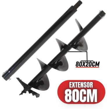 Imagem de Broca Para Perfuradores De Solo 80x20cm Ponta Em Videa