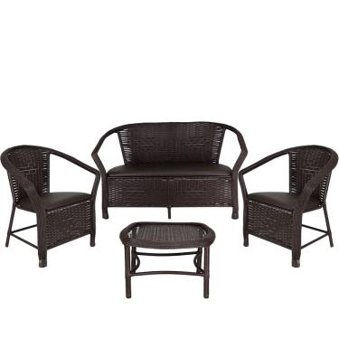 Imagem de Conjunto De Poltronas E Mesa Navegantes E Marrom Tabaco