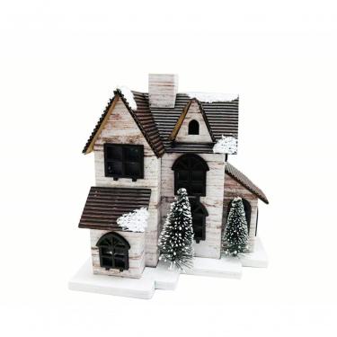 Imagem de Casinha Decorativa Dois Andares Com Led 15cm - Dg722