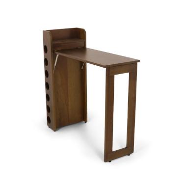 Imagem de Mesa Retrátil Com Adega Para Cozinhas - Imbuia