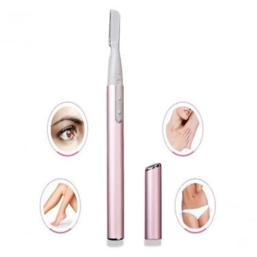 Imagem de Depilador Feminino Portatil Aparador De Pelos Facial Para Rosto E Corpo Caneta Rosa