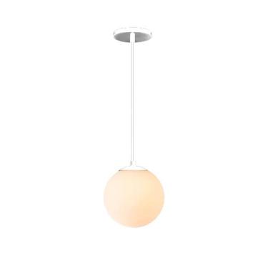 Imagem de Pendente Globo Esfera De Vidro Branco Fosco 14cm - Branco
