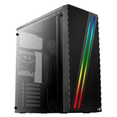 Imagem de Gabinete Game Aerocool Streak V1 Rgb Atx Acrilico Preto