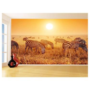 Imagem de Papel De Parede 3D Animais Zebras Safári Savana 3,5M Anm580