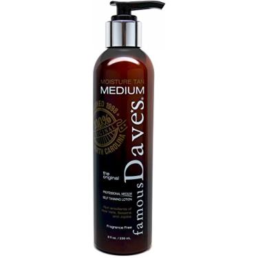 Imagem de Famous Dave's Tanner Loção Autobronzeadora Sem Sol Para Peles Claras A Médias, Creme Hidratante Manchas Com 240 Ml De Resultados Naturais Secagem Rápida, Fórmula Original Comprovada
