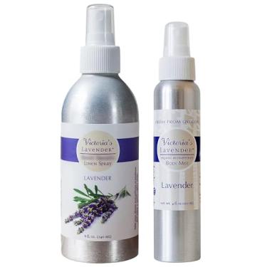 Imagem de Victoria's Lavender Spray De Névoa Para Travesseiro E Linho (8 Oz) Aromaterapia Corporal (4 - Recuperação Solar Pós-Sol Com Óleo Essencial Lavanda Aloe Vera, Conjunto 3,