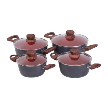 Imagem de Jogo Panela Caçarola Nano Cerâmica Antiaderente Tv 16 A 22cm