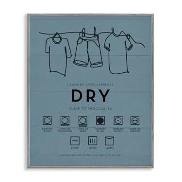 Imagem de Stupell Industries Design de arte giclée emoldurado cinza com lembretes de lavanderia por Lettered and Lined, 61 x 76 cm