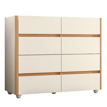 Imagem de Cômoda Aparador 8 Gavetas Off White-freijó Com Tampo De Vidro - Móveis Albatroz Off White-freijó