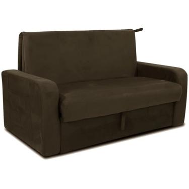 Imagem de Sofá Cama Daiane Com Baú 2 Lugares 140cm Cor Marrom