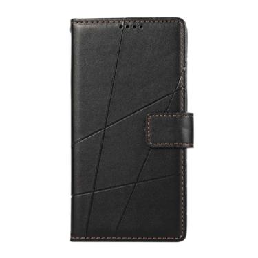 Imagem de LYJSMGZ Capa de couro para Samsung Galaxy S25 Edge, design de linha elegante slots de cartão capa de telefone fina e macia proteção contra quedas, preta, borda S25