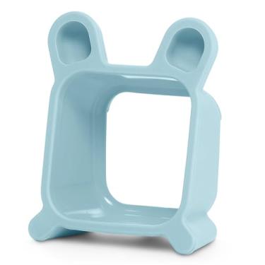 Imagem de Time Timer Capa protetora removível Bunny para temporizador visual MOD – Capa de silicone azul claro para proteção contra quedas – Divertida e resistente, design de animal fofo para salas de aula