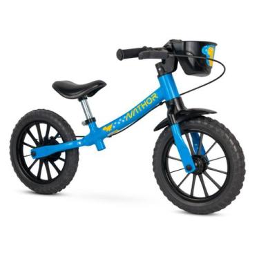 Imagem de Bicicleta Infantil Balance Bike sem Pedal Masculina com Cestinho Natho